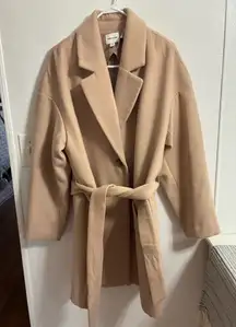 Elizabeth & James Women's Tan Belted Coat XXL