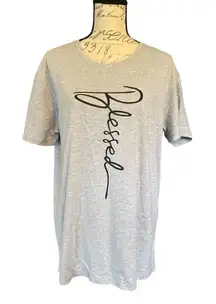 Blessed Cotton Gray Short Sleeve T-Shirt Size 2XL NEW