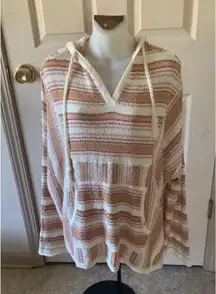 Large Rip Curl Namotu cream stripe Poncho