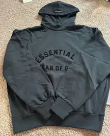 Fear of God Essentials Hoodie Jet Black size XS