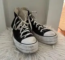 Black Platform Converse Hightops