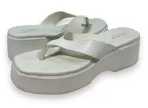 ALDO ‎ Delphy Platform Flip Flop Thong Sandals Womens 9 White