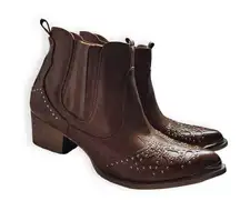 Brown Western Booties, Women's 9