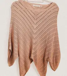 Cream prairie Knit Poncho Top | Boho Hippie Slouchy Festival Style | Small