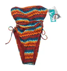 Sports Illustrated Swimsuit Women's XS One Piece Strapless Striped NWT