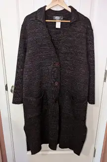 Vintage Magic Italian Merino Wool Blend Duster Cardigan Women's Large