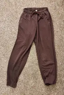aerie joggers brown 