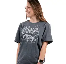 Simply Southern Medium Nurse Strong Grey Tshirt