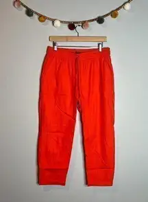 J. Crew orange coral linen blend pull on pants