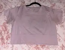 Dusty Mauve Cropped T-Shirt – Size XL | Like New | Soft & Boxy Fit