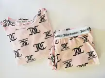 Juicy Couture Pink Sleepwear Loungewear Pajama Set Jogger Logo‎ Terrycloth Y2K M