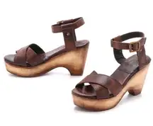 FREEBIRD By Steven Cape Platform Sandals Brown Size 9