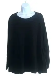 Eileen Fisher Black Side Tie Sweater Tunic Size XL