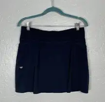 Athleta  Women M Navy Blue Dobby Be Free Skort Golf Tennis Casual Pockets