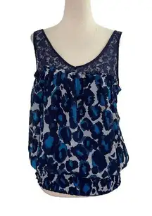 Jonathan Martin Blue Lace Women' Sleeveless Top Size Large | 47-2