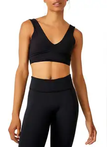 Free People Movement Never Better Crop Top V Neck Tank Black Size M