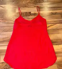 Red Babydoll‎ Lingerie Chemise Mini Dress Nightie Circa 2000 Y2K dress tank LG