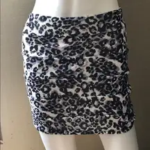 Leopard mini skirt