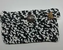 Handmade Envelope Bag Pouch t-shirt yarn Black Med
