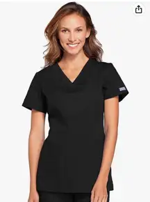 V-Neck Womens Scrubs Top Workwear Originals with Rib-Knit Back Panels WW645