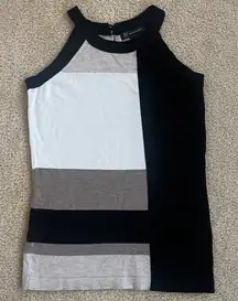 INC International Concepts Color Block Patterned Sweater Tank Top XS Extra Small