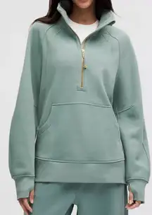 Scuba Oversized Funnel-Neck Half Zip Long