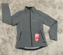 The North Face NF0A3LGW Grey Tech Stretch Soft Shell Jacket Women's S Yacht Logo