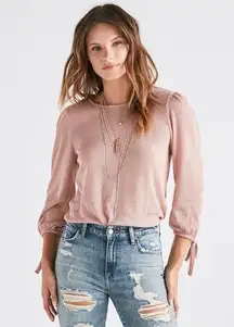 Balloon Sleeve Tied Top