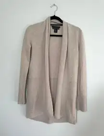 Pure Luxe Beige Cashmere Cardigan Sweater