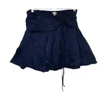 Aerie Skirt Mini‎ Drawstring Smocked Waist Casual Party Blue Size Medium