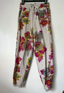 Anthropologie floral joggers Saturday Sunday