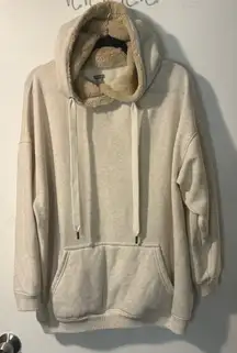 ✨ Aerie Oversized Pullover Faux Fur Lined Hoodie Size M