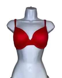 Red Victoria's Secret PINK “wear everywhere t shirt lightly lined” bra