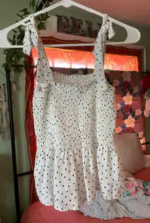 White Polka Dot Tank 