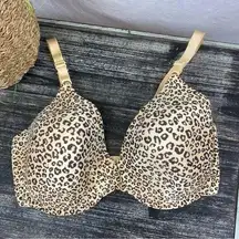 Maidenform Animal Print Tan #7969 Fabulous Fit Contour Underwire Bra 36DD