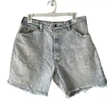 Levis Light Acid Wash Orange Tab DIY Shorts