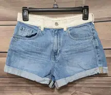 PacSun Two Tone Light Wash High Waisted Mom Short Womens Denim Shorts Size 26