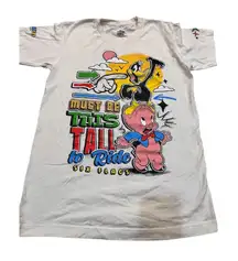 Six Flags Looney Tunes T-Shirt Daffy Duck Porky Pig Graphic Unisex S