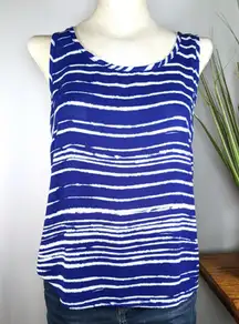 Olive & Oak size medium Navy and White Striped Top