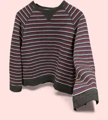 Classic vintage 90s gym gray striped soft sweatshirt varsity stripe soft cozy