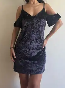 dark purple velvet dress