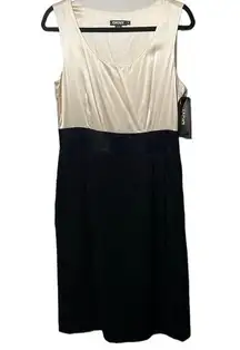 Donna Karan NWT DKNY Donna Karen cream/black tank dress in size 10.