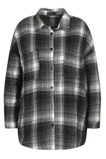 Booohoo Oversized Checked Flannel Button Down