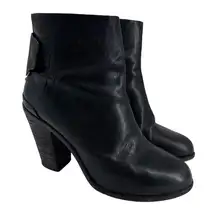 Ladies‎ rag & bone Kerr Back-Tab Boots 40 / 10 Black Leather Booties