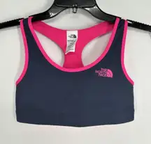 NWOT‎ The North Face Womens Sports Bra Gray Pink Pullover Racerback XS Athletic