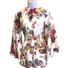 True destiny short floral romper