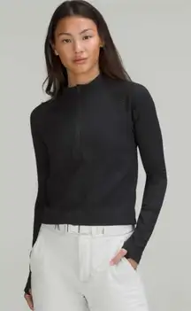 Lululemon Rest Less Cropped 1/2 Zip Sz 12