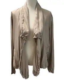 Michael Michael Kors Champagne Beige Open Front Cardigan Jacket XL