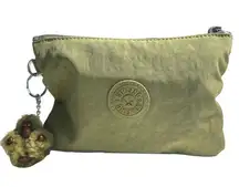 Kipling Cosmetic Accessory Pouch Rainbow Zip Nylon Green NWOT