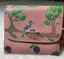 Berry Peacock Pink Leather Coach Sallet Hand Painted